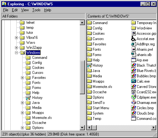 Explorer Windows 95